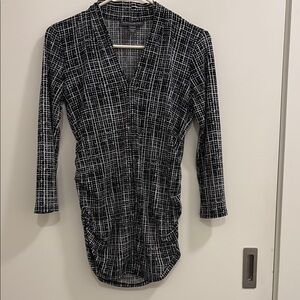 A Pea in the Pod Black and White Grid Dress